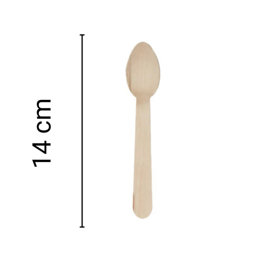 Eco-friendly wooden disposable spoon for parties and catering