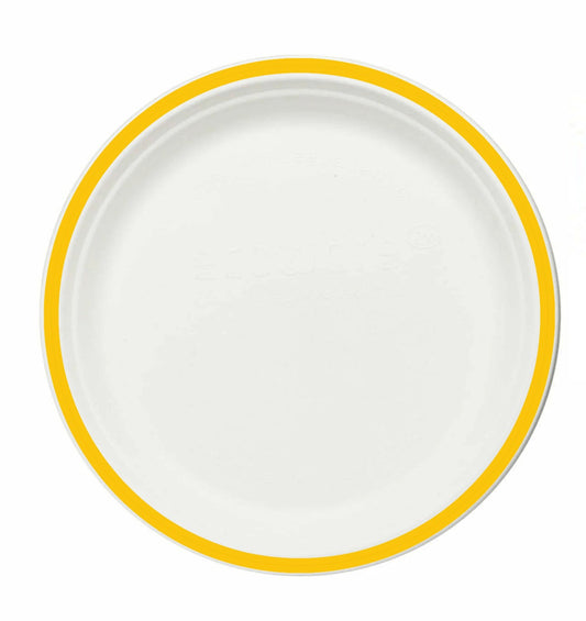 Taarey 7 inch round disposable eco-friendly plate for snacks and desserts