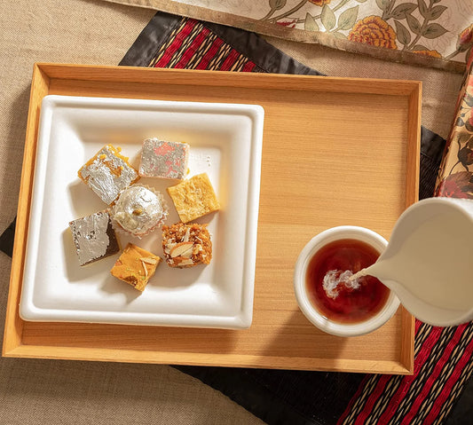 Biodegradable sugarcane bagasse 8 inch square plate