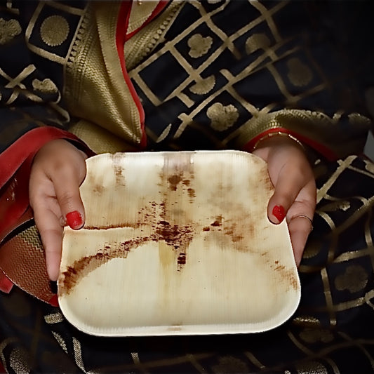 Areca 8 inch square eco-friendly disposable plate