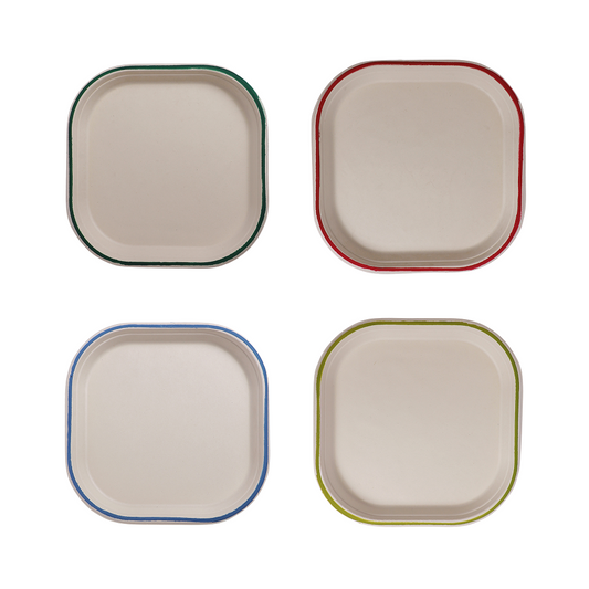 Taarey 10 inch square eco-friendly disposable dinner plate