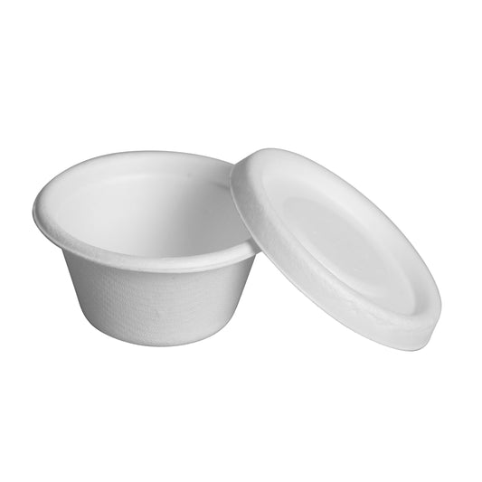 Ecoware 60 ml sauce bowl with lid eco-friendly