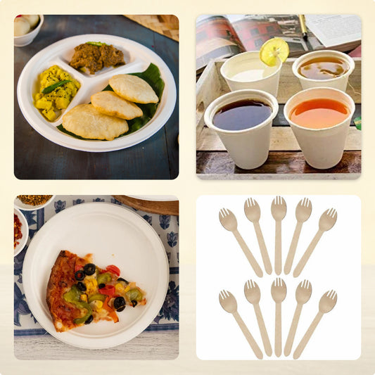 Eco-friendly disposable party pack for birthday celebrations