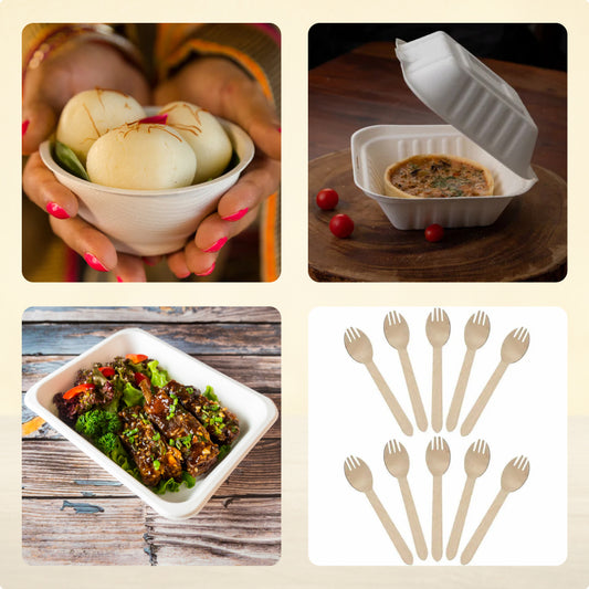 Eco-friendly disposable party pack for picnics and outdoor gatherings