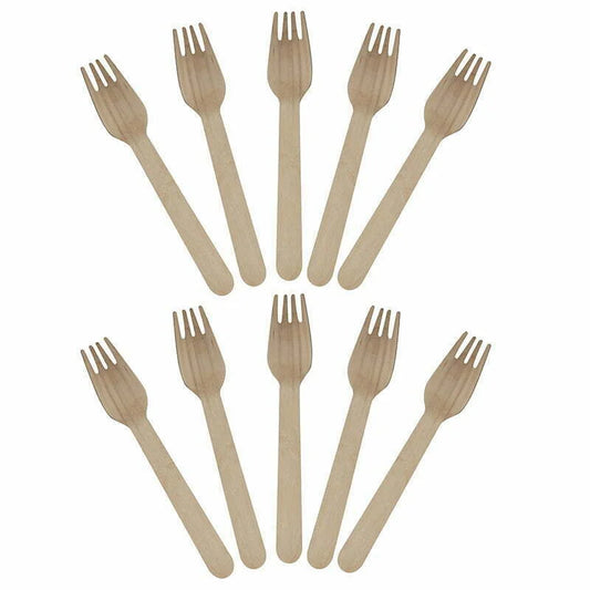 Eco-friendly wooden disposable fork for parties and catering