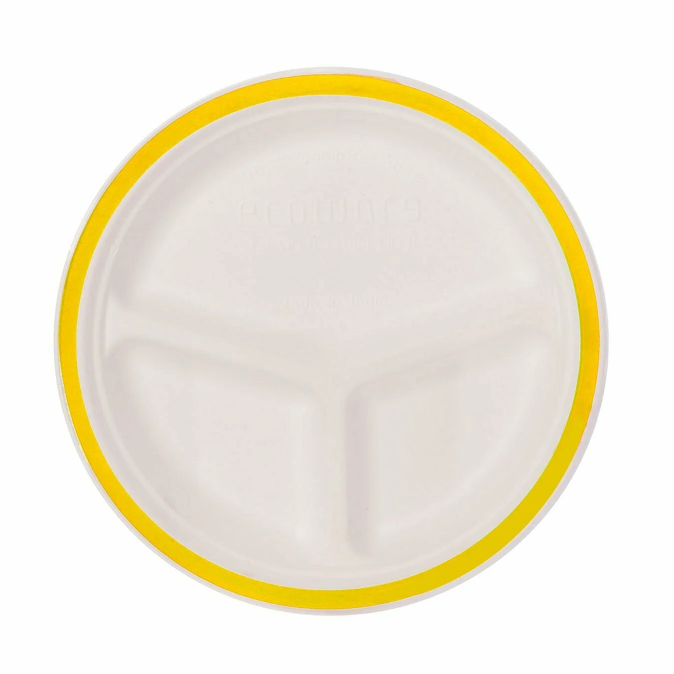 Taarey 10 inch 3-Compartment Round Plate
