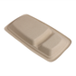 2 Compartment Snack Plate Beige