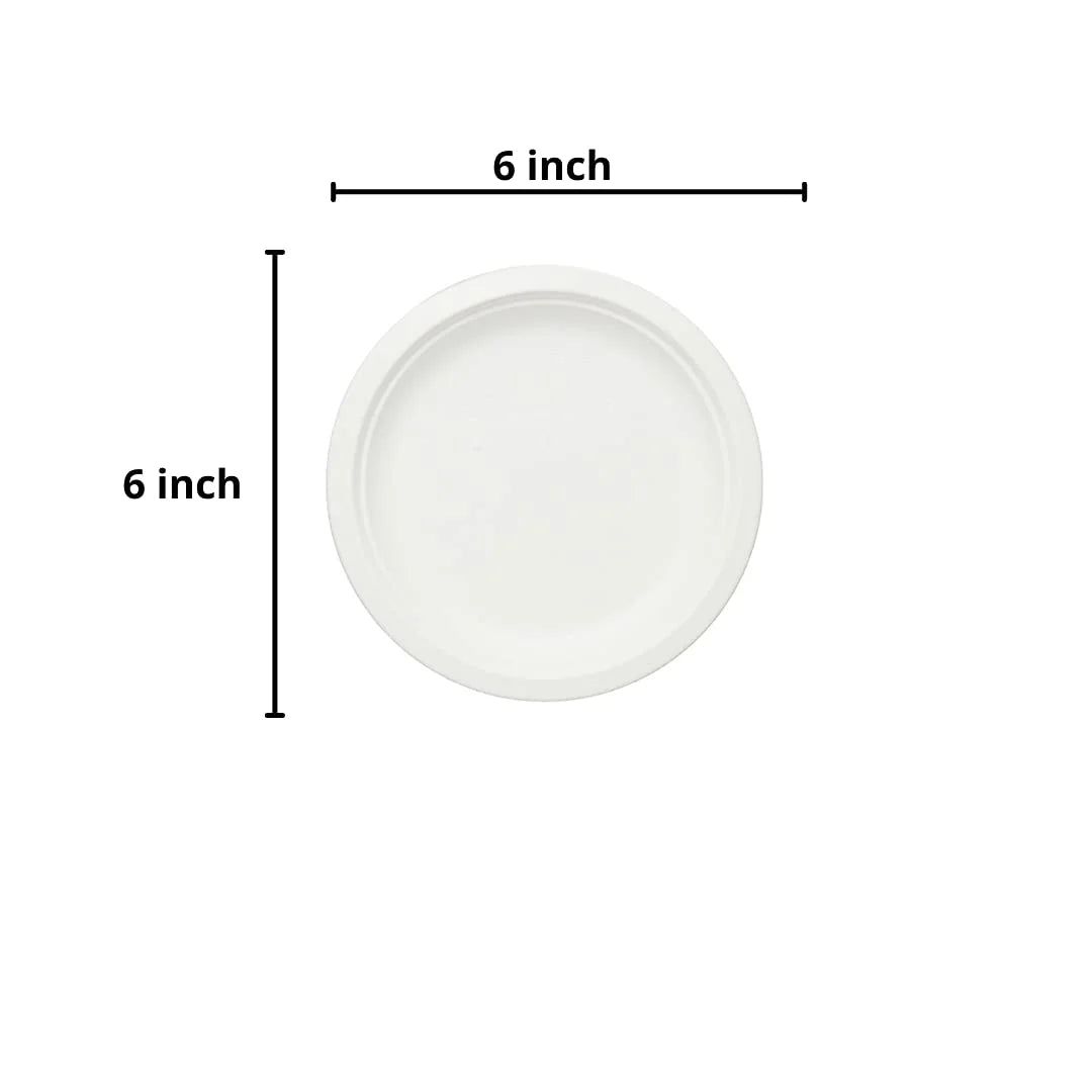 6 Inch Round 6 Inch Round Plate – Eco-Friendly & Compostable Plate – Ecoware