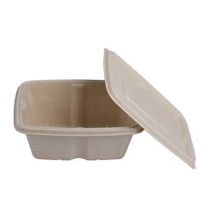 Rectangular 650ml food storage container with lid for meals and storage