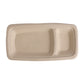 2 Compartment Snack Plate Beige