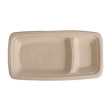 2 Compartment Snack Plate Beige