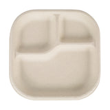 Square Plate 3 Compartment