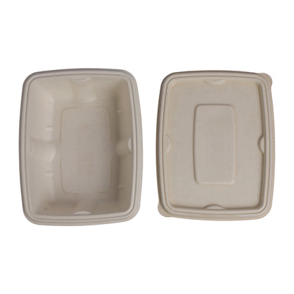 Rectangular 750ml food storage container with lid for meals and storage
