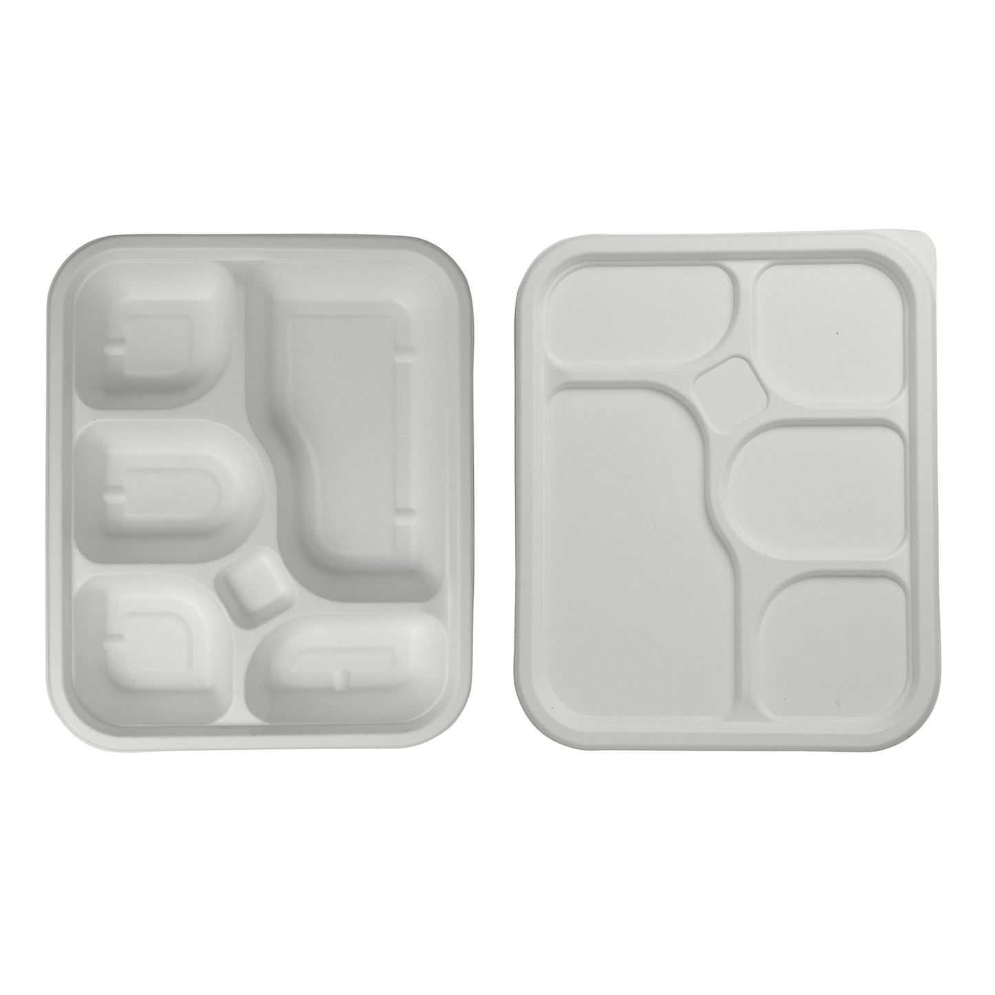 5 Compartment Meal Tray With Lid
