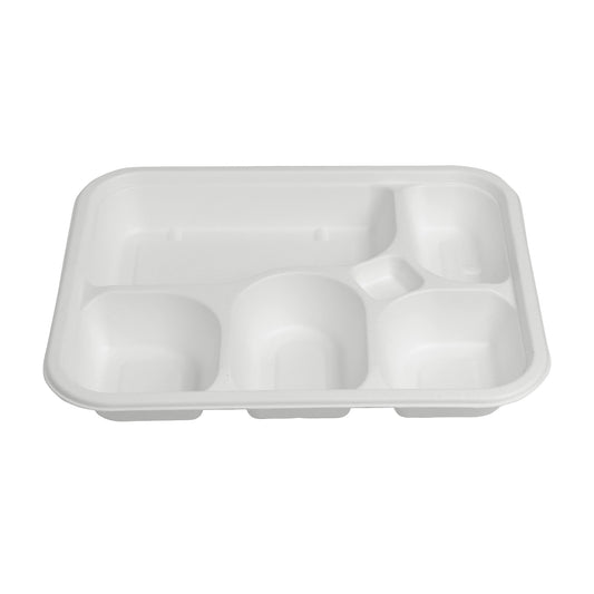 5 Compartment Meal Tray With Lid