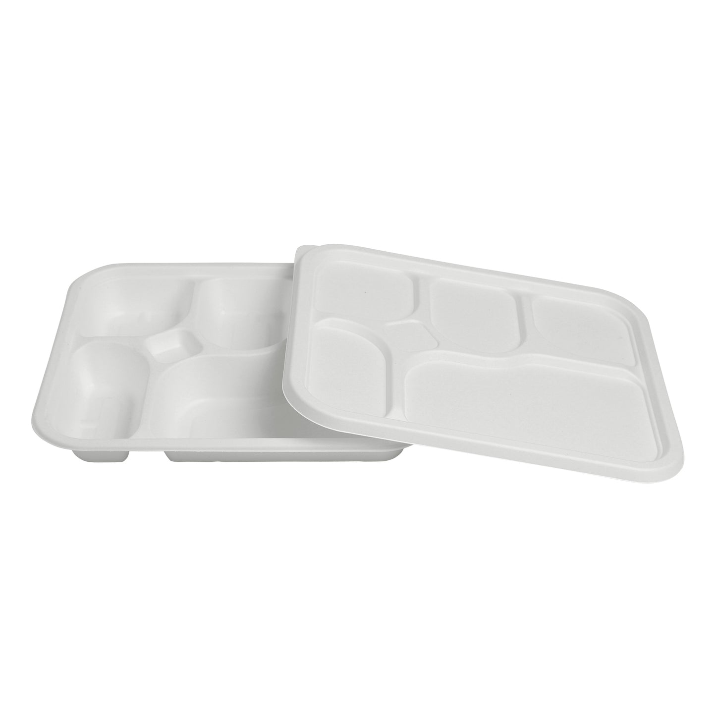 5 Compartment Meal Tray With Lid