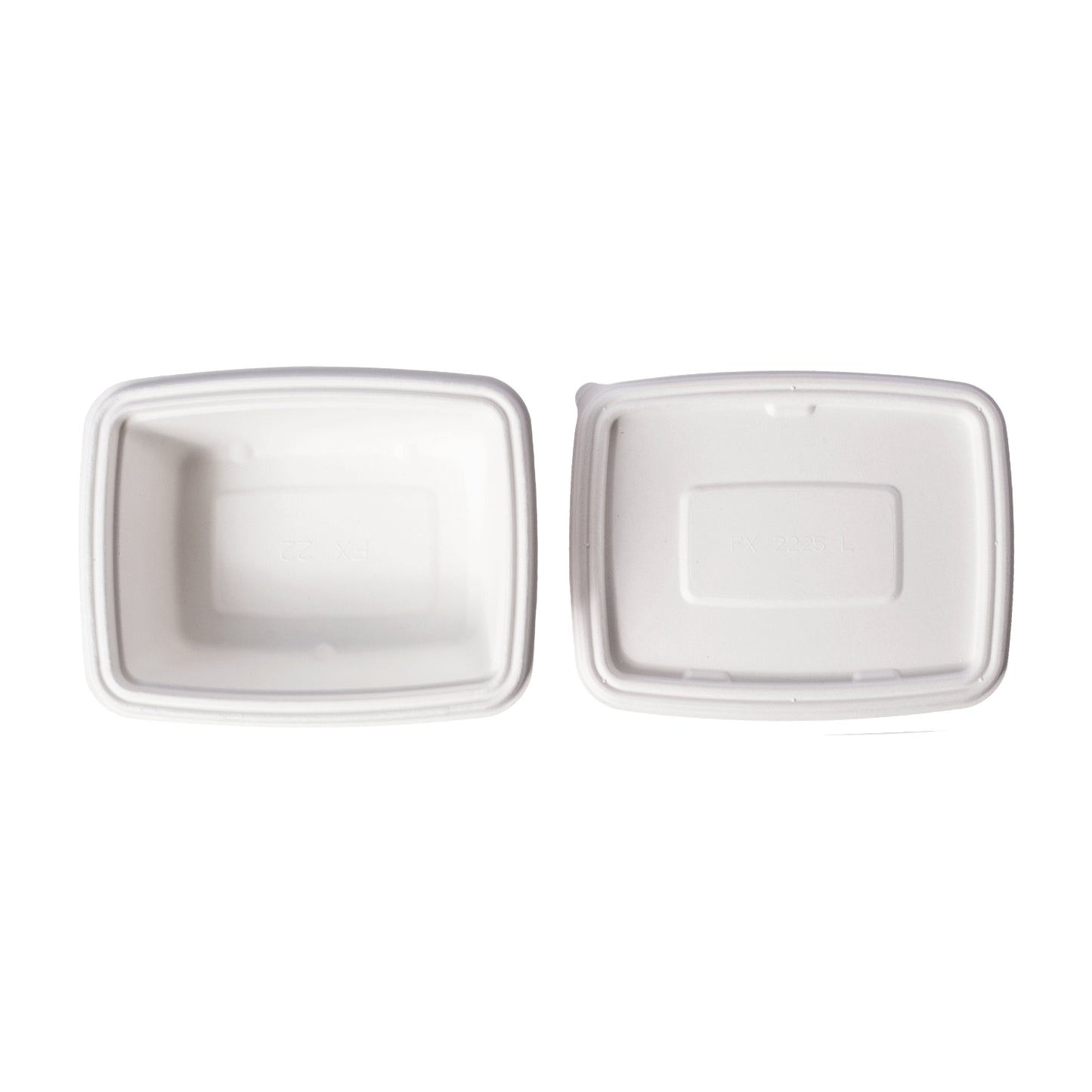 Rectangular Container 650 ml with Lid (White)