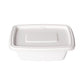 Rectangular Container 650 ml with Lid (White)