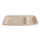 2 Compartment Snack Plate Beige