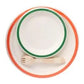 Taarey: Combo Pack of Multi Colour Large Plate, Small Plate and Wooden Spork